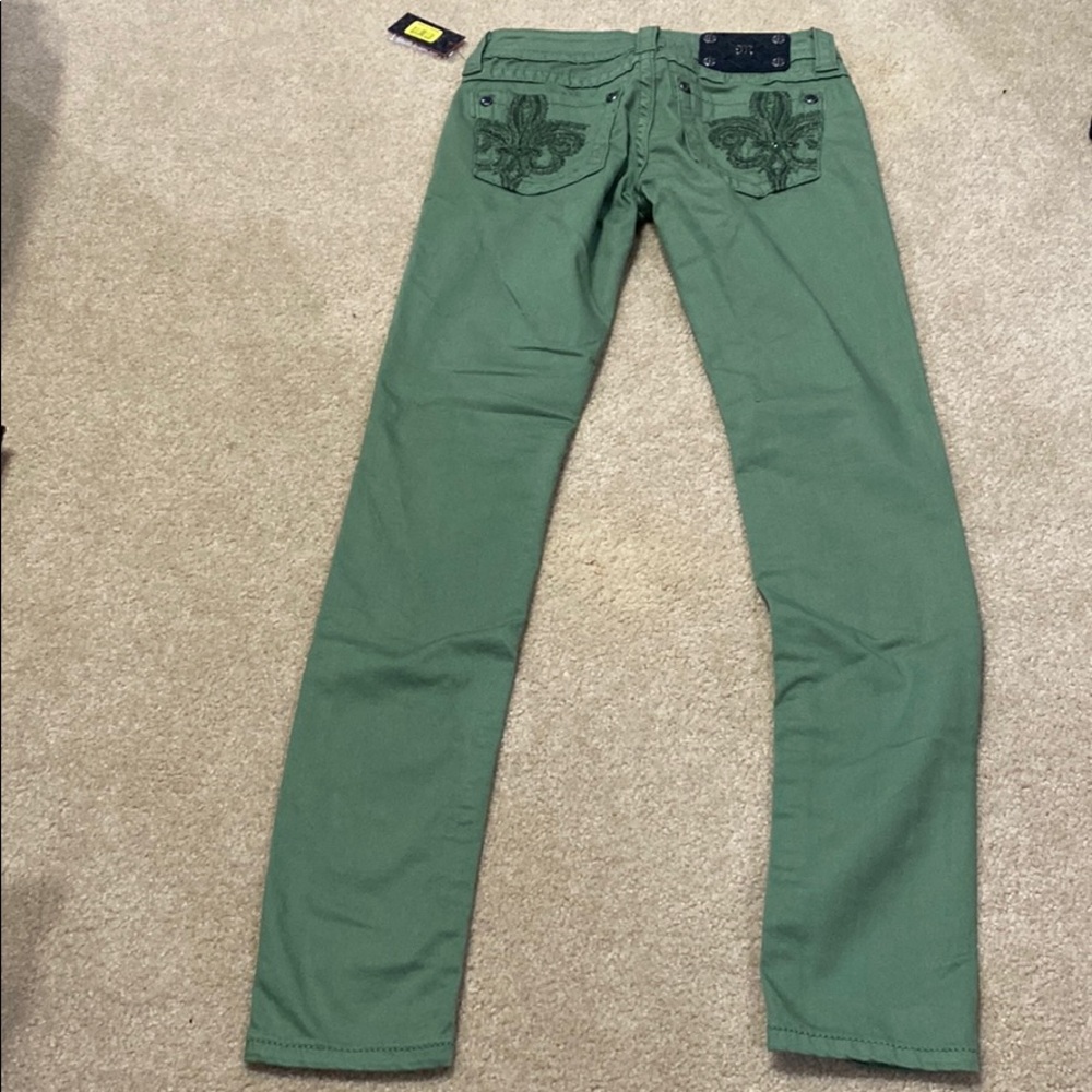 Green miss me jeans